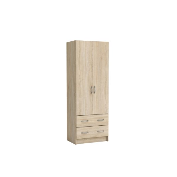 Meuble Multifonction MATEO 2 portes et 2 tiroirs - Chêne Beige Clair – Bild 2